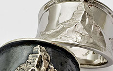 Ringe mit Matterhorn aus verschiedenen Metallen